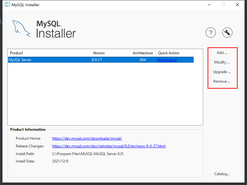 MySQL Install界面